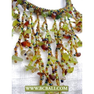 Fashion Beading Casandra Necklaces with Stone